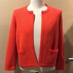 Ann Taylor Orange Cardigan